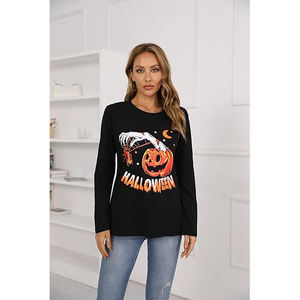 T-shirt en tricot imprimé numérique pour femmes, motif tendance, tissu doux et confortable, style décontracté, graphisme moderne et lumineux - Product Image 6