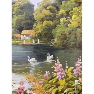 Dipinti a olio astratti dipinti a mano 36x24 pollici 100% su tela di lino stampato arte della parete per la decorazione domestica - Product Image 1