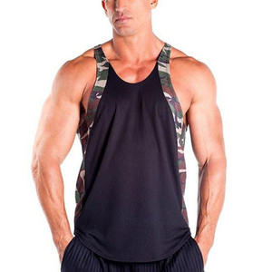 Nouveau débardeur uni personnalisé surdimensionné pour hommes, en polyester/coton, séchage rapide, respirant, col en V, vêtements de sport - Product Image 1