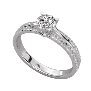 Anillo de Compromiso con Diamante Solitario Redondo - Product Image 3