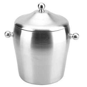 Cubos de cerveza, Enfriador de hielo con pinzas, doble pared, acero inoxidable, promocional, 1 3L, Material metálico - Product Image 6