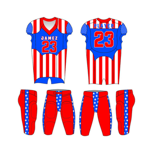 Vente en gros de maillots de football américain de haute qualité uniformes d'équipe respirants avec de nouveaux modèles imprimés techniques - Product Image 1