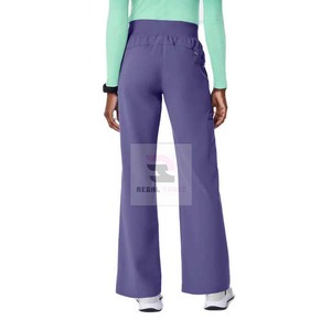 Custom Logo Hospital Scrub Pants High-Waisted Knitted Scrubs Uniform - Product Image 2