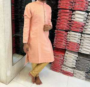 Pijama de talla personalizada para hombres, ropa tradicional de India, Kurta, venta al por mayor - Product Image 5