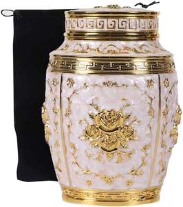 Brass Metal <b>Keepsake</b> Cremation Urns <b>For</b> <b>Ashes</b> Blue Marble Funeral <b>Keepsake</b> Urns <b>For</b> Cremation Use - Product Image 3