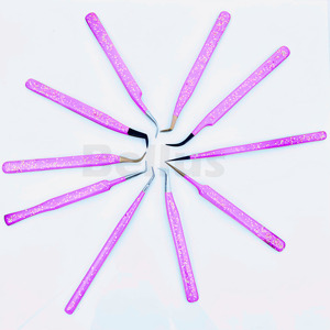 Coffret cadeau pince à cils personnalisé outils enduits de paillettes avec embouts en fibre emballage de marque privée pour extensions de cils - Product Image 5