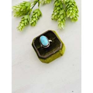 Anillo Ajustable Eli Skeets de Plata de Ley Chapada en Oro Rosa con Turquesa Blue Ridge y Engaste Invisible, Ideal para Regalo - Product Image 3