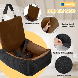 Capa de limpeza removível para assento de carro de cachorro, com coleira de segurança, portátil para viagem, cama de cachorro, capa de assento de carro para animais de estimação