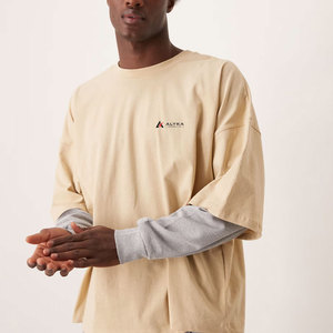 Camiseta de Manga Larga Tejida para Hombre, 100% Algodón, 270 Gramos, Secado Rápido, Transpirable, Cómoda, Mejor Oferta - Product Image 5