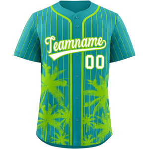 Camiseta de softbol personalizada béisbol camisa abotonada completa sublimada aparejos sarga letras nombre Número equipo bordado uniforme - Product Image 4