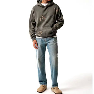 Sudadera con capucha bordada holgada al mejor precio fabricada en Pakistán para hombres, tela suave y cómoda con características ligeras - Product Image 3