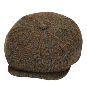 Gorra Gatsby Personalizada para Hombre, Gorras de Lana Estilo Ivy, Gorras Baker Boy de 8 Paneles, Gorra Newsboy, Gorras Planas - Product Image 4