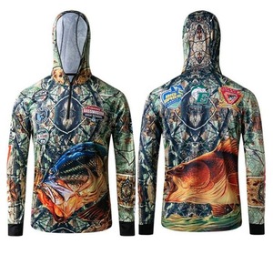 เสื้อตกปลาแขนยาวมีฮู้ดสำหรับตกปลาเสื้อตกปลาแบบระบายอากาศได้ดีแห้งเร็วออกแบบได้ตามต้องการ - Product Image 6