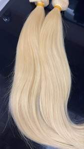 Extensions de cheveux humains vierges vietnamiennes SDD, lisses, ondulées profondes, perruque à dentelle HD, couleur blonde, 8 à 30 pouces, cheveux tissés - Product Image 3