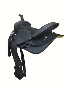Selle de cheval synthétique en Cordura légère, selle western durable avec arbre en bois, matériau en cuir - Product Image 5