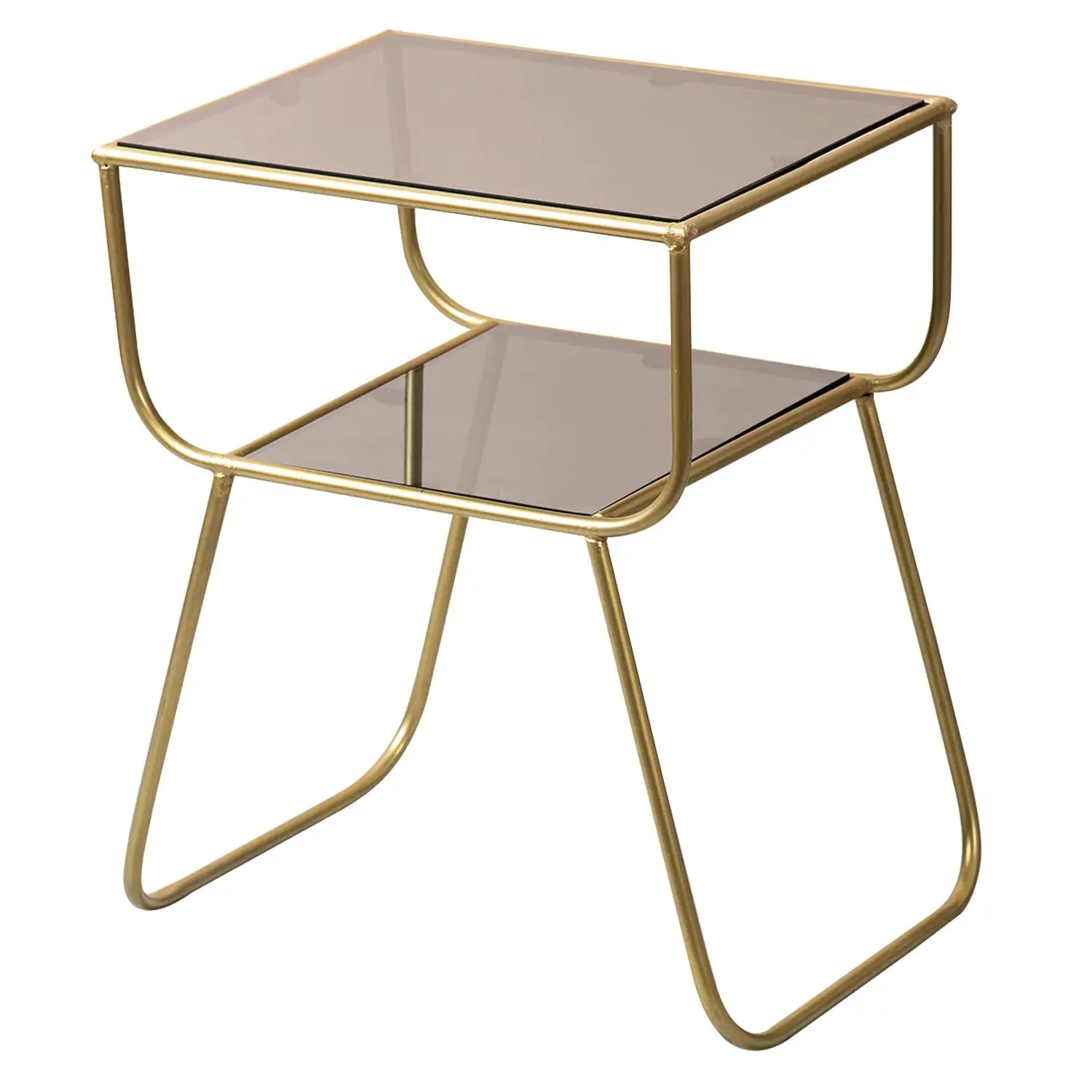 Metallic Side Table Glass Table for Living Room Designer Sofa Side Bed Room Coffee