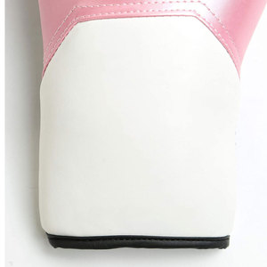 Guantes de boxeo para mujer con forma personalizada, diseño personalizado de gimnasio, entrenamiento de boxeo, cuero PU, Fitness, rosa, logotipo de PVC personalizado, Color MMA - Product Image 6