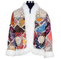 Belle veste de soirée courte style bohémien Banjara avec fausse fourrure