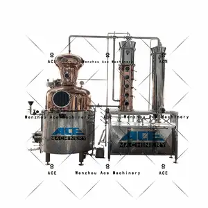 Ace 200L 300L 500L distillatore per la produzione di Gin Vodka Rum whisky rosso di rame attrezzature distillato fornito