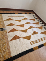 Offre Spéciale Camal et laine blanche tapis moderne de nouveau Style tapis Maroc Design tapis tufté à la main 100% tapis et tapis en laine tapis en laine