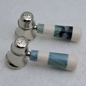 Ensemble sel/poivre plaqué argent en résine et laiton au design unique de taille personnalisée avec vente directe d'usine Meilleur prix bas avec la meilleure qualité - Product Image 2