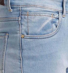 Nueva colección de canal recto de cintura baja para mujer, transpirable, respetuoso con el medio ambiente, de mezclilla, Color sólido, diseño sencillo, para verano y otoño, para verano y otoño, a la moda - Product Image 3