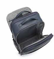 Sac à dos pour ordinateur portable en cuir véritable bleu de qualité supérieure, minimaliste, unisexe, de luxe, pour les voyages d'affaires, grande capacité, respirant, imperméable