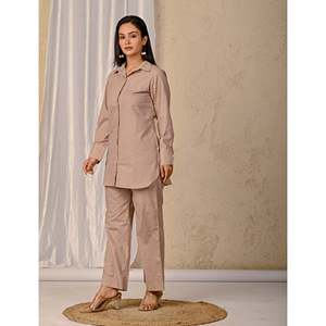 Conjunto Coordinado de Algodón Estampado Gris Barik Butti, Tallas XXS-XXL, Conjunto de 2 Piezas con Pantalones Cortos y Top - Product Image 5