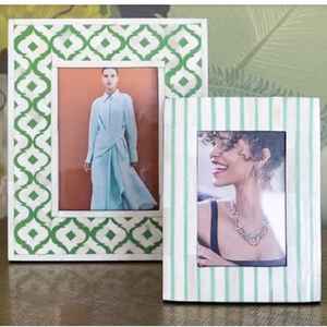 Cadre photo de luxe de taille personnalisée avec incrustation d'os en résine pour décoration murale Cadre en bois de luxe pour cadeaux décoration intérieure - Product Image 5