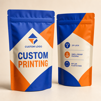Sachets Doypack Personnalisés Anti-Odeur avec Fermeture Zip Imprimée, Emballage en Plastique Ziplock Personnalisé avec Logo, Sachets Mylar Autoportants