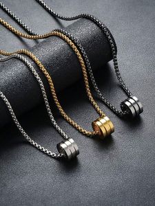 Longue chaîne en acier inoxydable alliage pendentif collier Hip Hop pour femmes hommes sur le cou mode bijoux accessoires saint valentin - Product Image 4