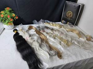 Meilleures extensions de cheveux Remy 100% au Bangladesh Extensions de cheveux à clip et à ruban avec trame attachée à la main Extrémités simples et doubles - Product Image 3