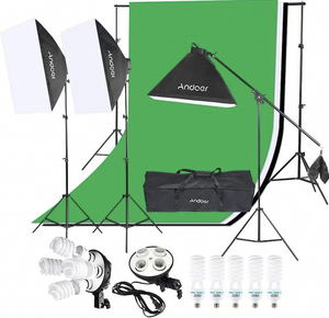Kit di illuminazione fotografica Andoer 6.6ft x 10ft sistema di supporto per lo sfondo - Product Image 1