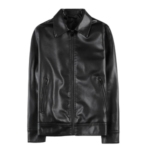 Chaqueta de Cuero para Hombre con Cuello Alto, Logotipo Frontal, Estilo Vintage, Chaqueta Universitaria con Capucha, Mejor Precio al por Mayor, Moda Personalizada - Product Image 5