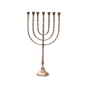 Meilleure vente 21 haut temple style aluminium or Menorah Hanoukka Hanoukka Judaïca bougeoir juif bougeoir en métal - Product Image 4