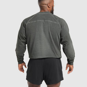 Sweat à capuche surdimensionné en coton polaire de haute qualité pour hommes pulls à manches longues avec points contras pour les tenues d'automne et d'hiver - Product Image 2