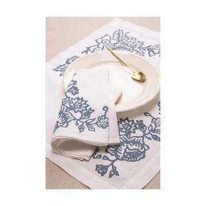 100% pur coton tissu Unique motif demi blanc brodé Floral tapis de Table haute qualité léger poids personnalisé tailles usine - Product Image 2