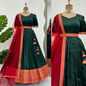 Beautiful Party Wear Designer Gown And Dupatta - Product Image 5