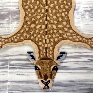 Deer Rug Kids Room Decor Rug Deer Skin Wool Carpets Direct from Factory Price