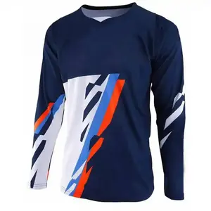 Top Quality Custom Sublimated Designs Motocross Jersey Wholesale Custom Logo 100% Polyester Quick Dry Long sleeve off road dirt