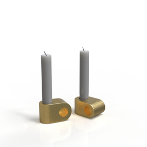 Bougeoir en métal de charme rustique fini or pour Noël et l'élégance de l'espace de vie - Product Image 4