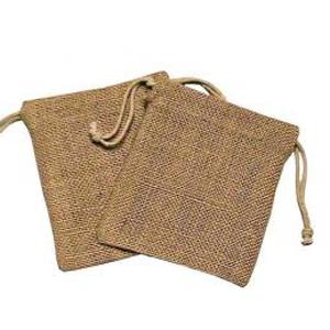 Bolsa con cordón ecológica Bolsa de Yute natural Premium ecológica Bolsas de regalo elegantes para funciones de festivales a la venta - Product Image 3