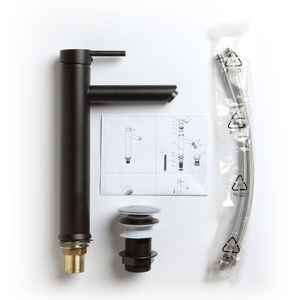 Mitigeur de lavabo FIEMME à bec haut en noir mat pour salles de bain - Product Image 2