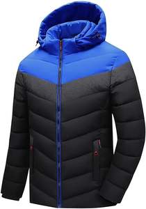 Parka de invierno informal para hombre, chaqueta acolchada con capucha transpirable, cierre de cremallera, cálida, gruesa, acolchada, impermeable, de punto de talla grande - Product Image 3