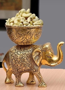 Elephant Sculpture Figurine for showcase Showpiece Decor Scandinavian and European Style Metal Animals Table Top - Product Image 4