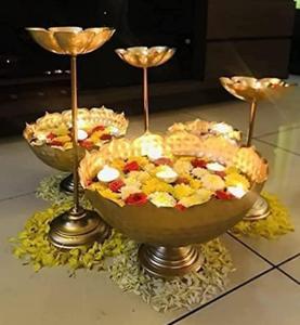 New Modern Diya Handcrafted Pure Brass Akhand Jyoti Diya with China Glass ideal For Daily Worship and Temple Decor for Sculpture - Product Image 6