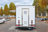 Chariot de vente de crème glacée - Cuisine mobile en acier inoxydable - Bar de concession