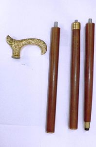 Bastón de Trekking Plegable de Madera Natural para Hombre y Mujer, Uso en Exteriores, Punta de Metal Antideslizante, Diseño Artístico, Precio Bajo - Product Image 3