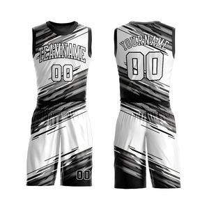 Ensemble de vêtements de sport pour le basketball, maillot de course, uniformes pour hommes, uniforme de basketball réversible avec design par sublimation - Product Image 3