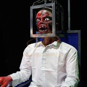 Mô phỏng animatronic Khủng Bố ma ám nhà đạo cụ điều khiển khí nén cho phòng thoát kinh dị cho trung tâm mua sắm kim loại công cộng - Product Image 5